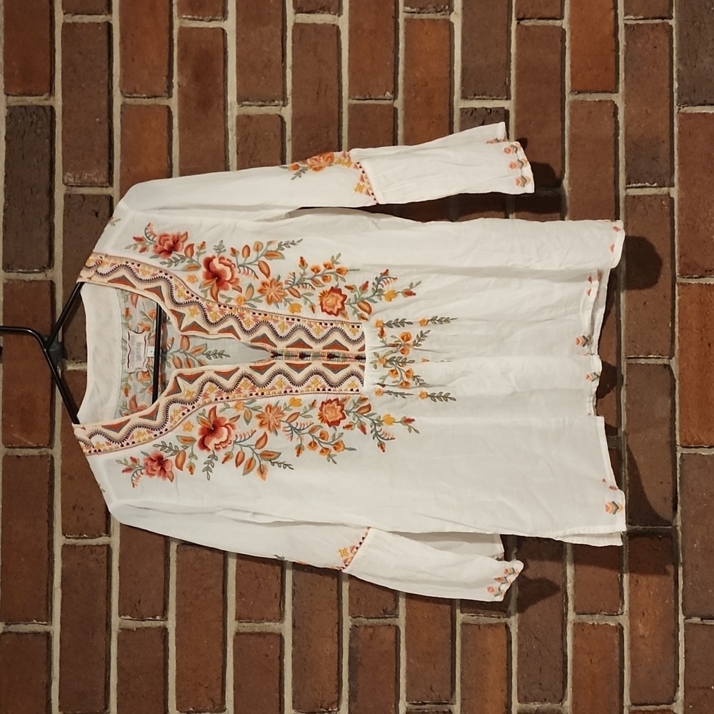 Johnny Was Embroidered Top